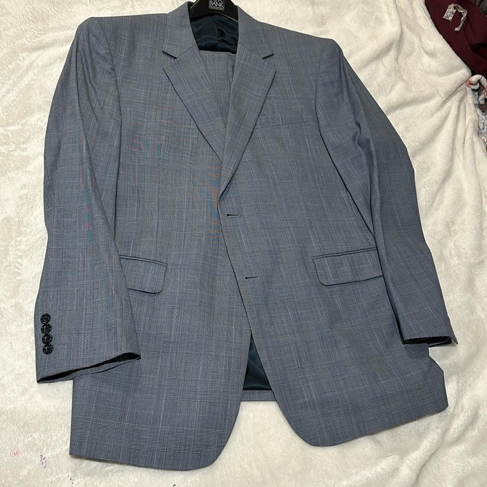 Jos A Bank 44L Jacket.  I will include pants but there are a few pulls.